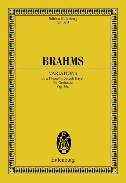 Brahms: Variations on a Theme of Haydn Opus 56a (Study Score) published by Eulenburg